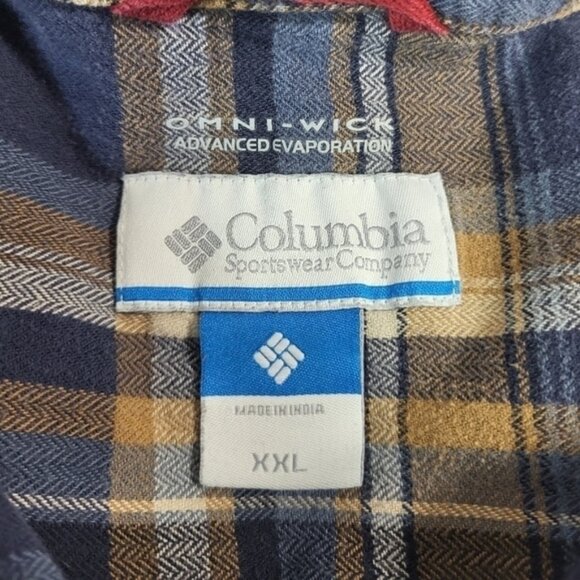Columbia Plaid Collared Button Up Shirt - Picture 6 of 7